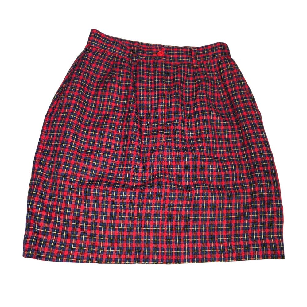 Vintage Partners Mervyns Women Size 8 Tartan Plaid Skirt Academia Preppy Holiday